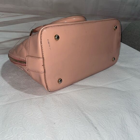 Scarleton Quilted Diamond Stitch Satchel Pink Medium - Picture 8 of 12